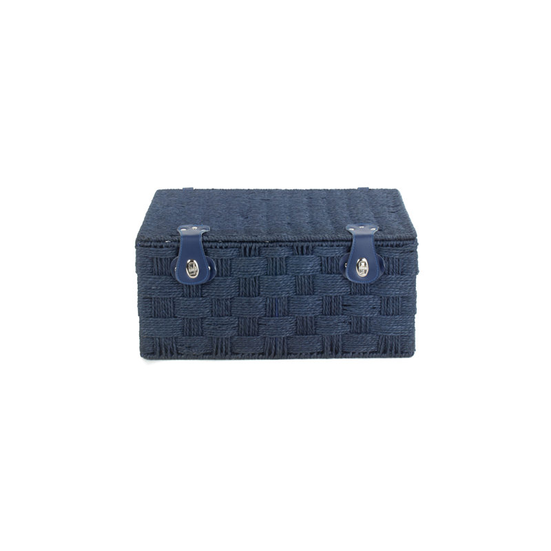 Paper Rope Gift Storage Hamper Basket, Blue