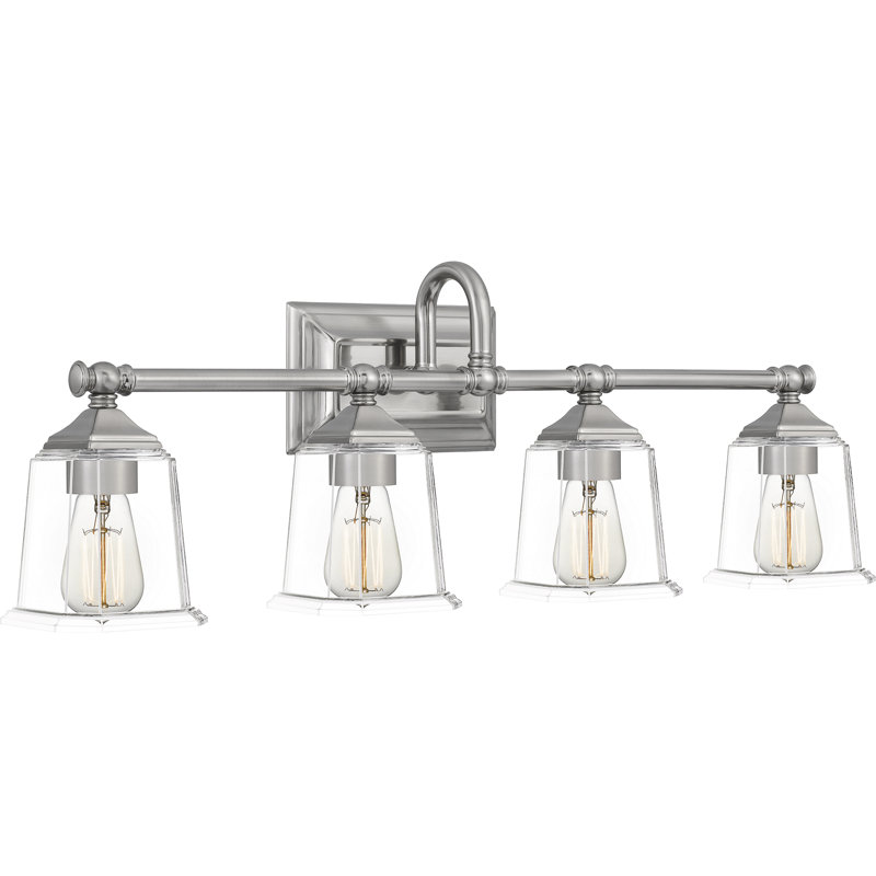 Nicholas 4-Light Brushed Nickel Vanity Light, Brushed Nickel