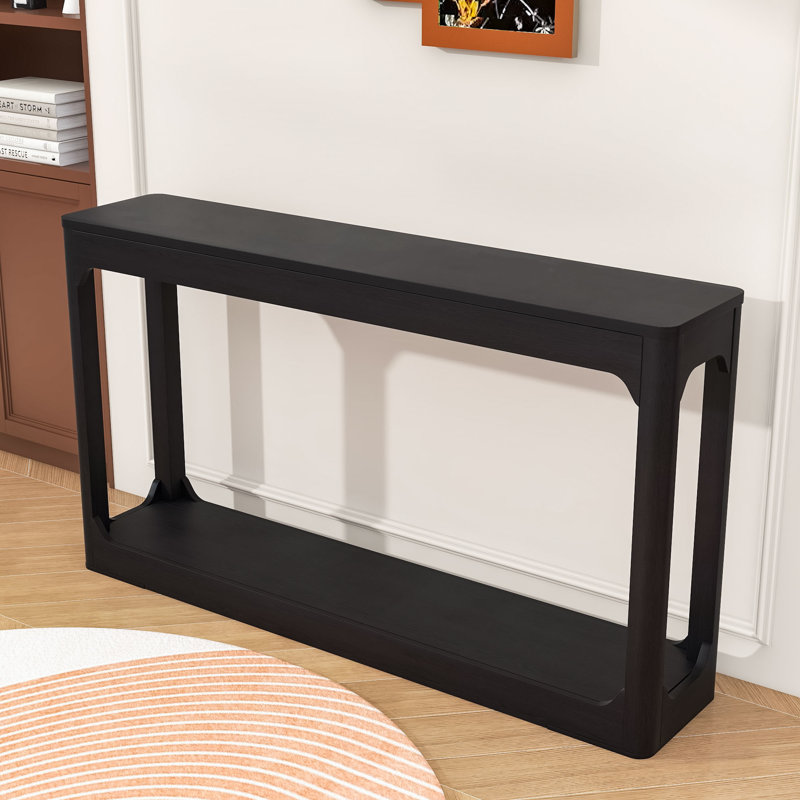 Console sophistiquée moderne avec tablette ouverte, Noir