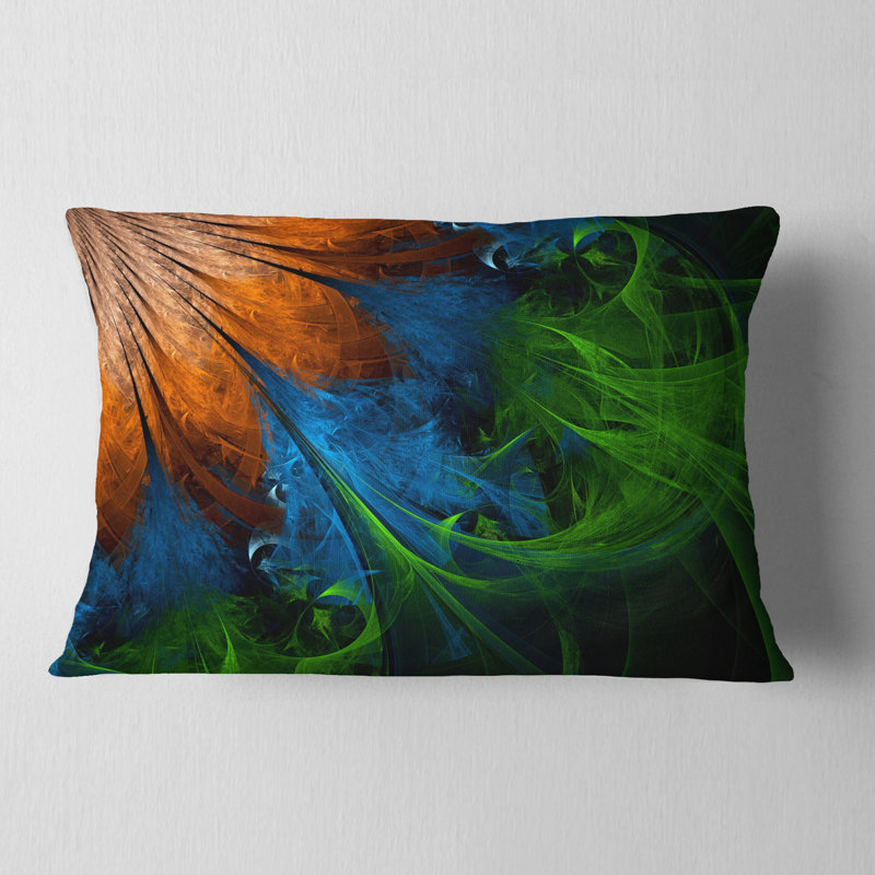 Coussin lombaire floral fractal
