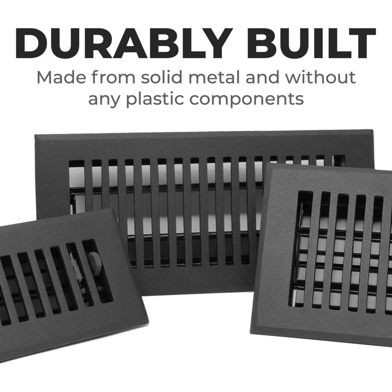 Black Cast Aluminum Contemporary Vent Cover 10 x 10