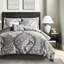 Édredon en coton 7 pièces très grand gris - Motif complexe et lavable en machine pour lit avec bordure à rebord-124253622