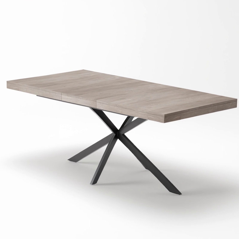55.11"-70.86"Retro Rectangular Stretch Dining Table With Storage Box  For Dining Rooms, Kitchens, And Living Rooms, Gray