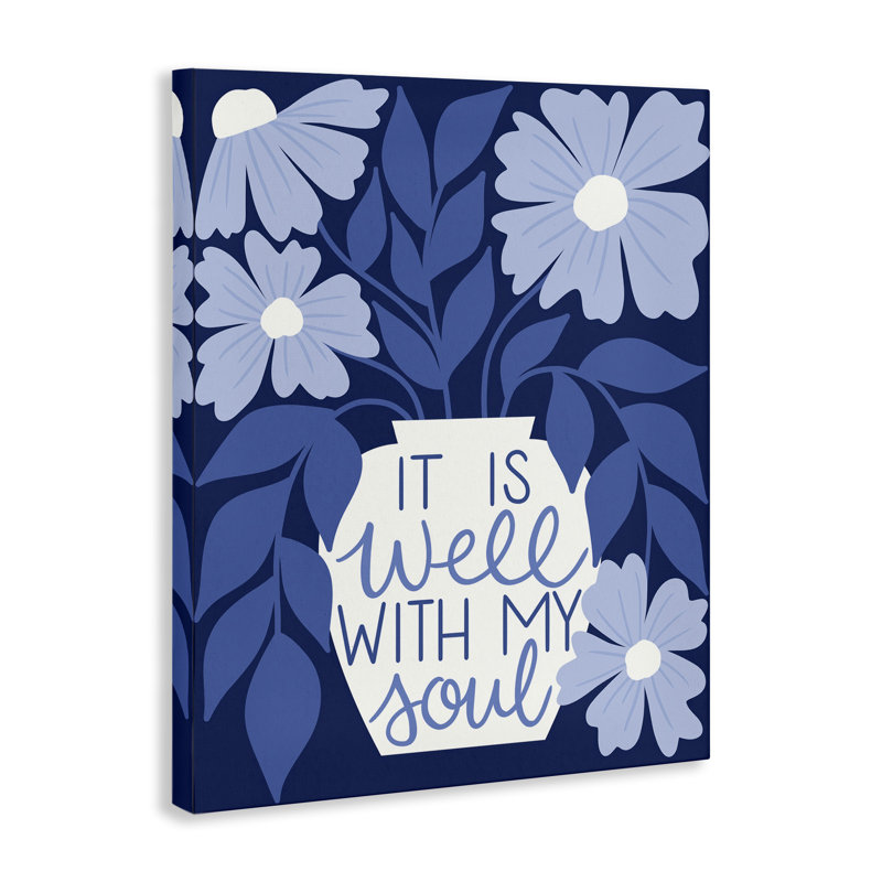 «Well With My Soul Florals», art mural sur toile par Taylor Shannon Designs, H 48 po x l 36 po