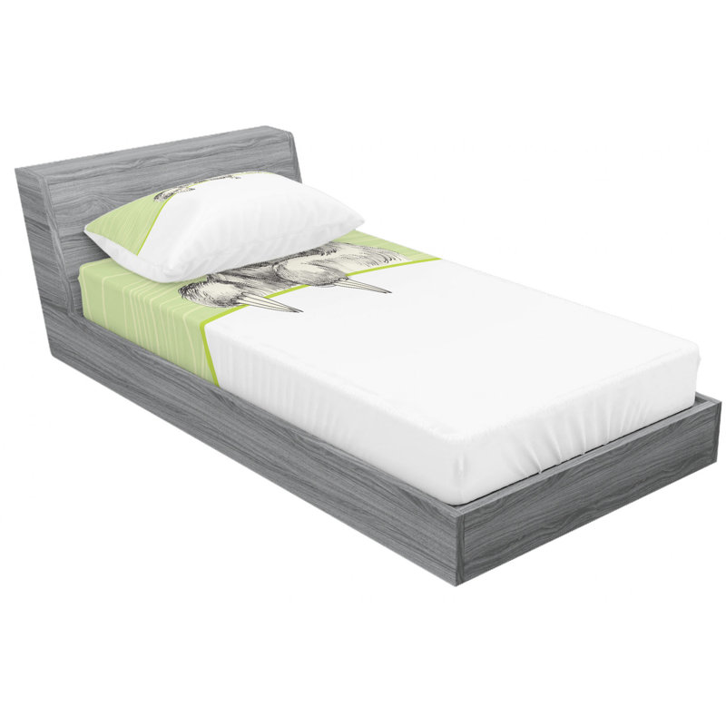Microfiber Sheet Set, Twin Sheet Set with Fitted Sheet