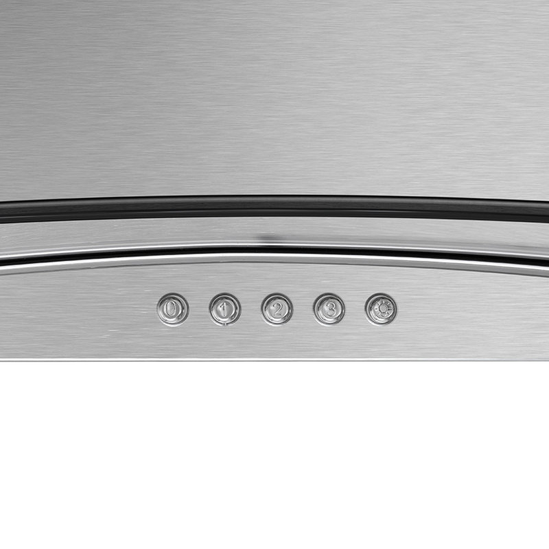 Streamline Rosmini 30" 220 Cubic Feet Per Minute Ductless Wall Mount Range Hood with Baffle Filter and Light Included