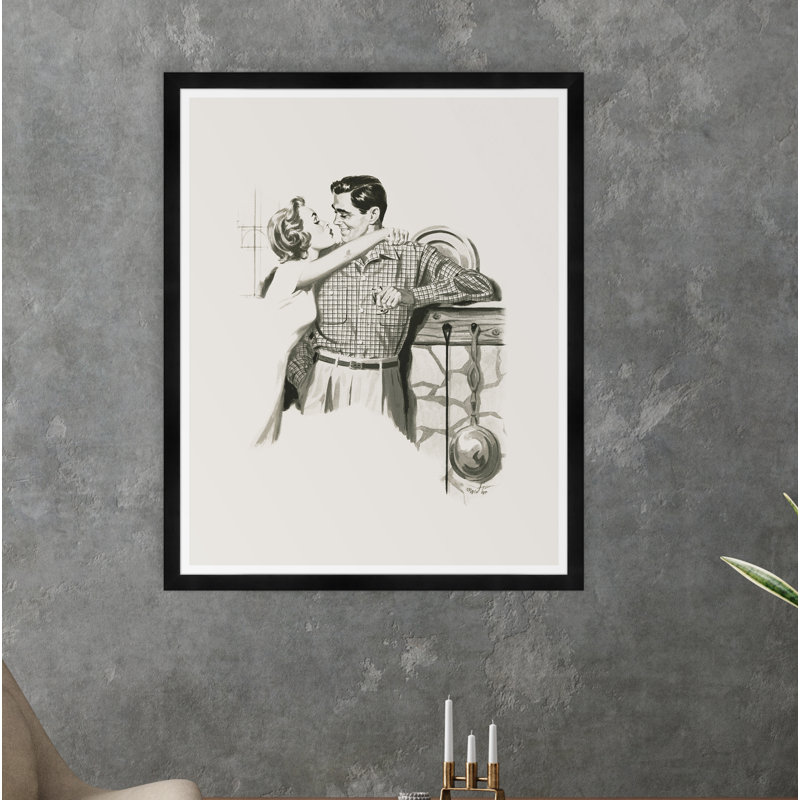 Fireplace Kiss Print