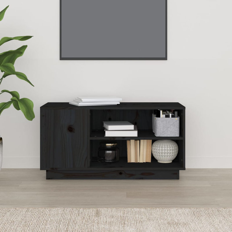 Karmynn Unfinished TV Stand for TVs up to 32", Black