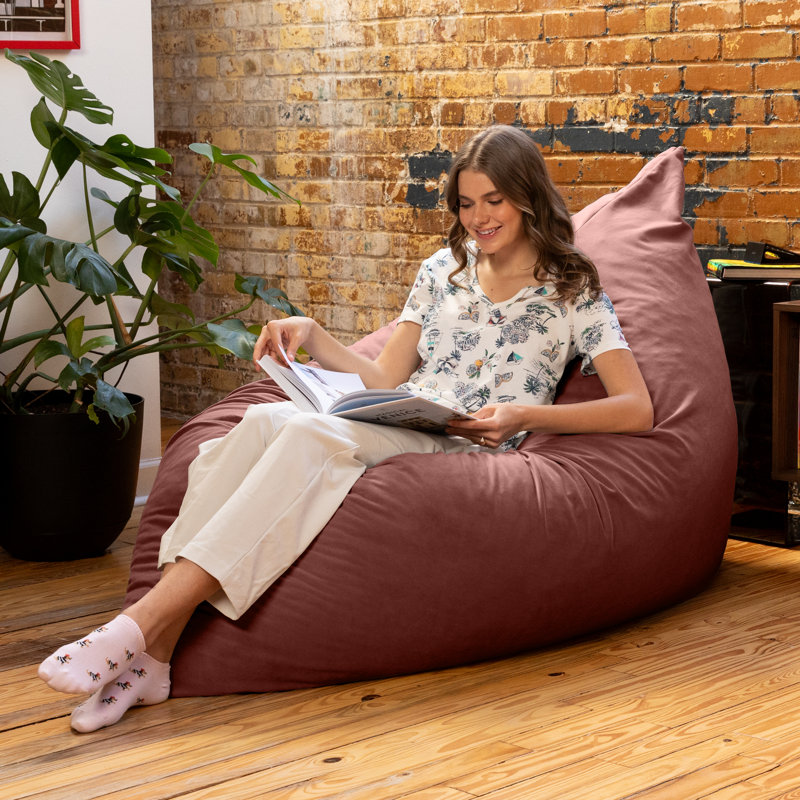 Coussin de sol décoratif coussiné 5,5 pi Saxx, Velours mauve