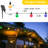 Solar String Lights Outdoor, 26Ft Waterproof Solar Lights With Remote, 16 G50 Bulbs Solar Powered Light With Timer 8 Modes For Outdoor Indoor Garden Patio Balcony Holiday (Multi-Coloured)