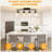 3-Lights Semi Flush Mount Ceiling Light with Clear Glass Shade-118106014-118106010