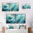 Aqua Blue And White Serenity Swirl - Abstract Square Collage Set Of 2-101857208-101857209