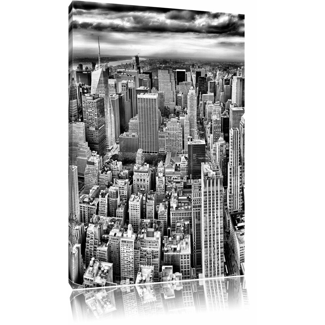 Leinwandbild New York Skyline in Monochrom