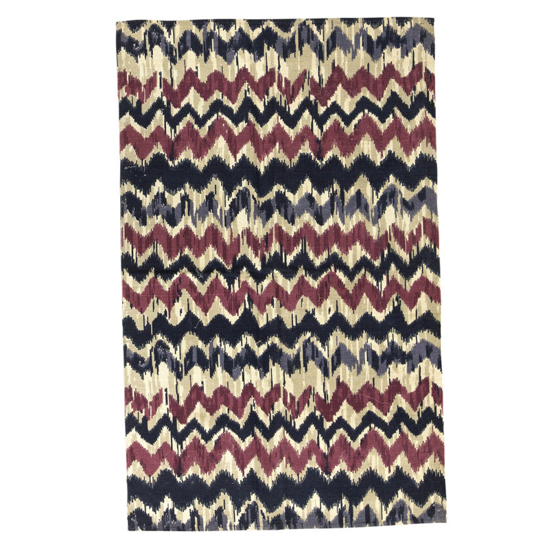 Flatweave Wool Ikat Area Rug in Multi