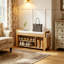 Banc de rangement de chaussures peu encombrant, entrée moderne en bois de bambou pour la maison