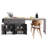 74.5" Kitchen Island With Extendable Dining Table, Rolling Cart, 4-Door Cabinet, 2 Drawers & Spice Rack, Grey-1818063894