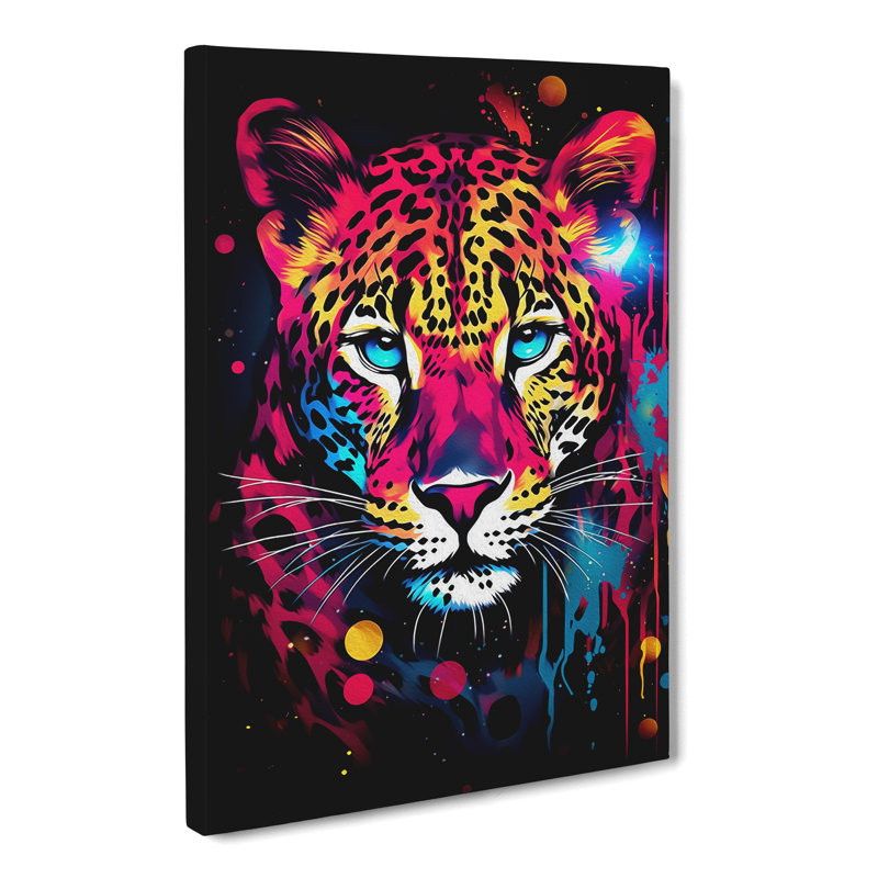 Leopard Futurism Art No.2 - Wrapped Canvas, 76cm H x 50cm W x 3cm D