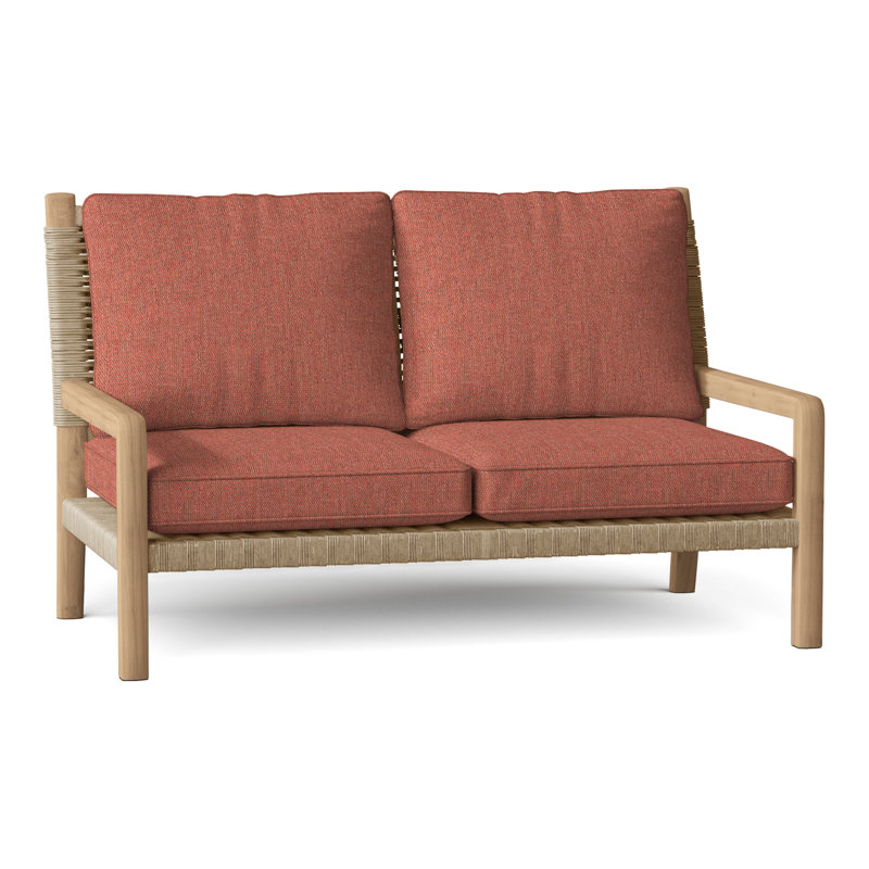 Hudson Outdoor 2 - Seat Loveseat, Hudson Natural Cord, Perigold Play Adobe