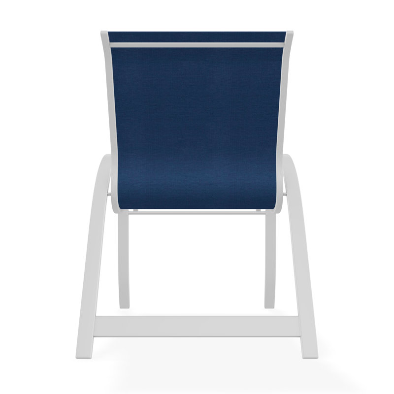 Aruba II Outdoor Lounge Chair, Cobalt 35D Sunbrella®, White