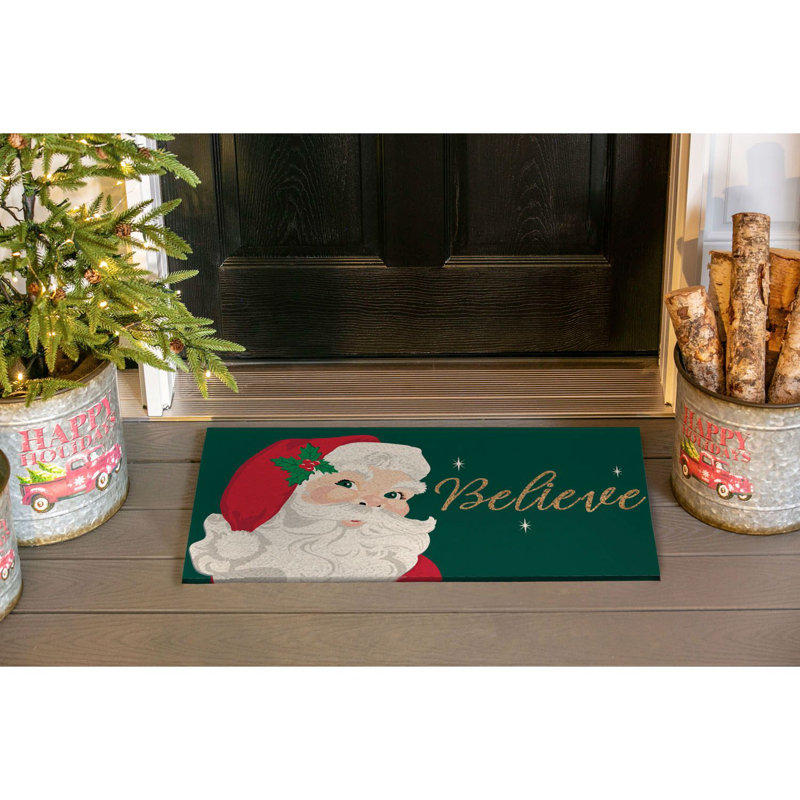 Paillasson d'intérieur Adolph Santa Believe Coir 28 po x 16 po