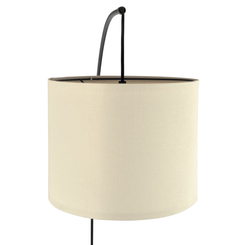 Lampe sur pied à 3 branches Royal, arceau huilé avec abat-jour en lin Royal, interrupteur rotatif à 4 voies