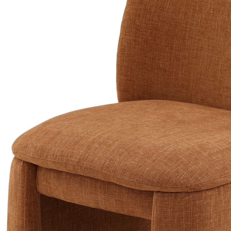 Kurt Upholstered Dining Chair, Sand, Topanga Terracotta