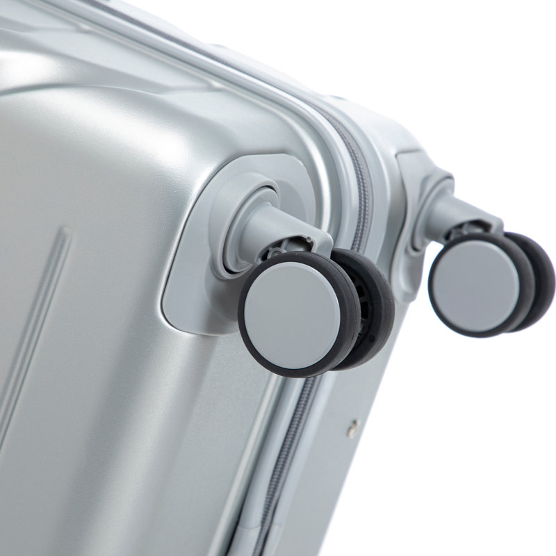 20 po / 24 po / 28 po 3 pièces / ensemble en valise à roulettes ABS, couleur assortie, avec serrure à combinaison (argent)