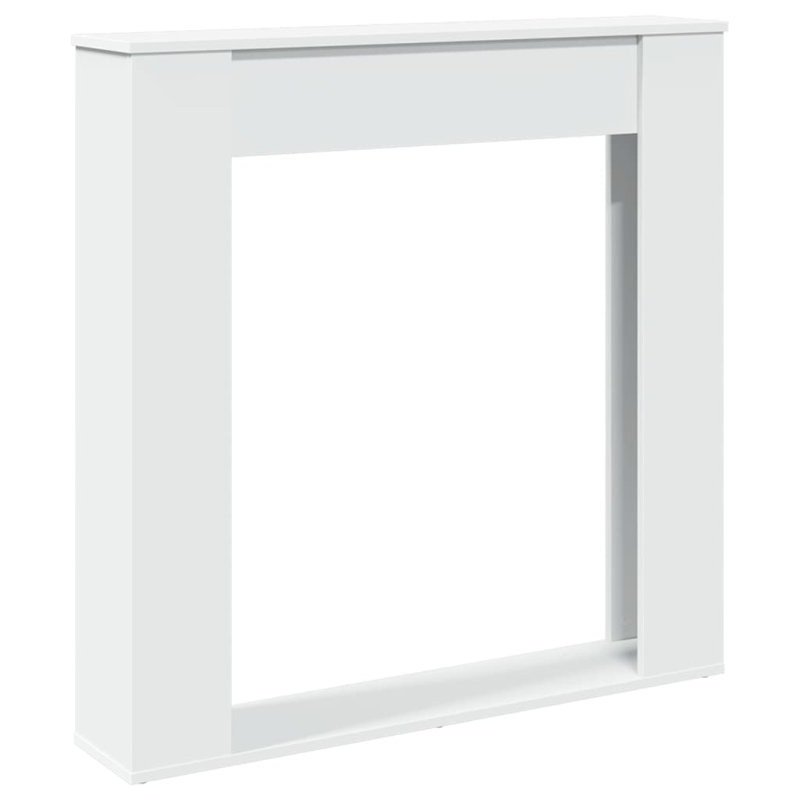 Fireplace Surround 39.4X7.9X39.4" Engineered Wood, Brown Oak