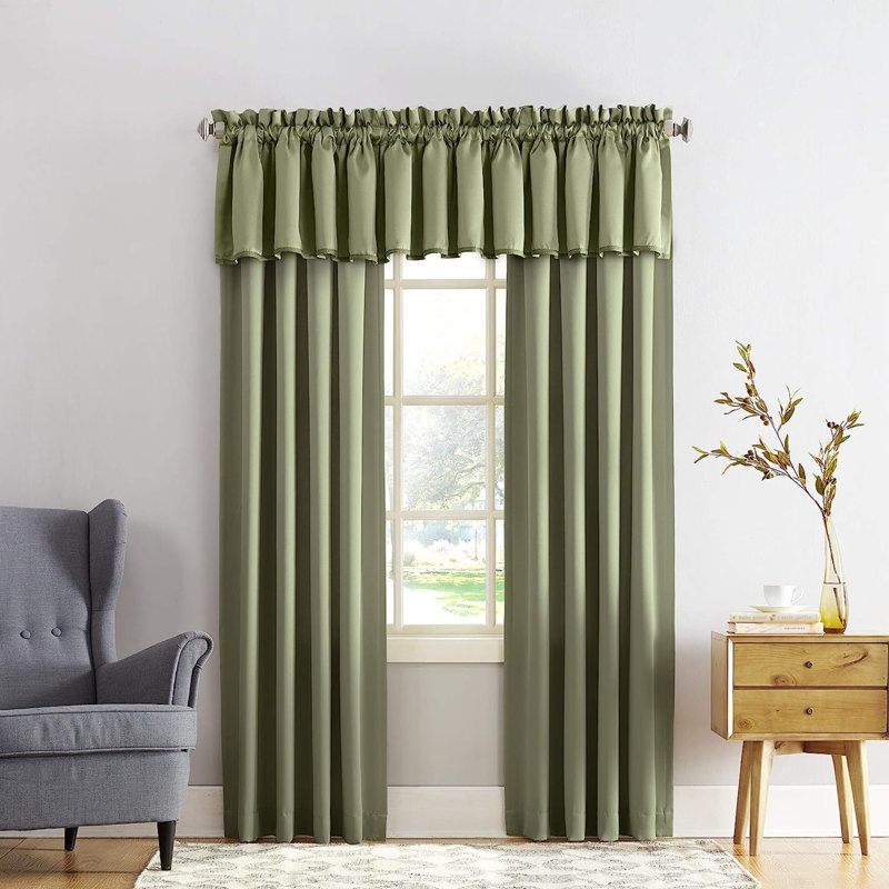 Panneau de rideau obscurcissant et isolant en polyester - Basics by Wayfair ™, l 54" x L 84", Rougir