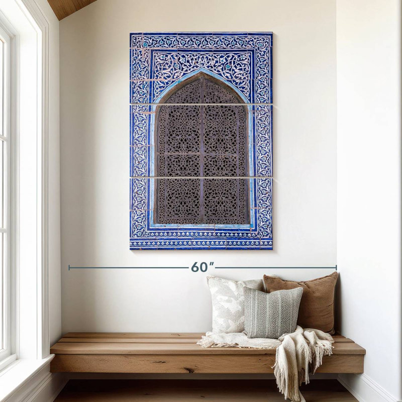 Lilie Ornate Tiled Window, 50" H x 32" W