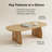 47" Oval Coffee Table, Modern Solid Wood Veneer Center Table-1908749026