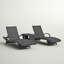 Ensemble de chaise longue inclinable avec table Billur