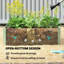 Set of 2 Steel Raised Planter Boxes, 100 x 60cm Outdoor Garden Planters, Light Green