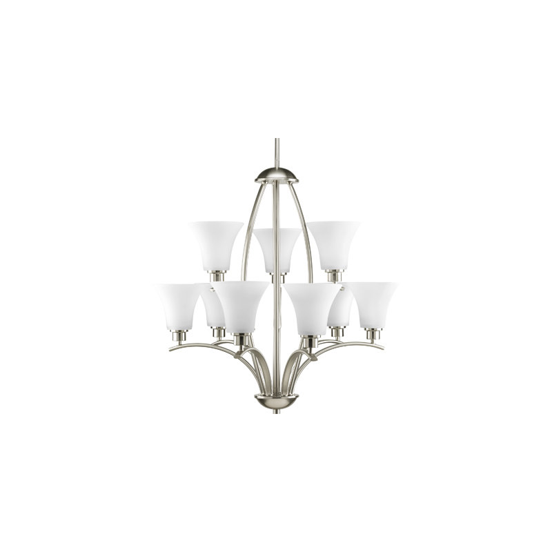 Jilliann 9 - Light Dimmable Tiered Chandelier, Brushed Nickel