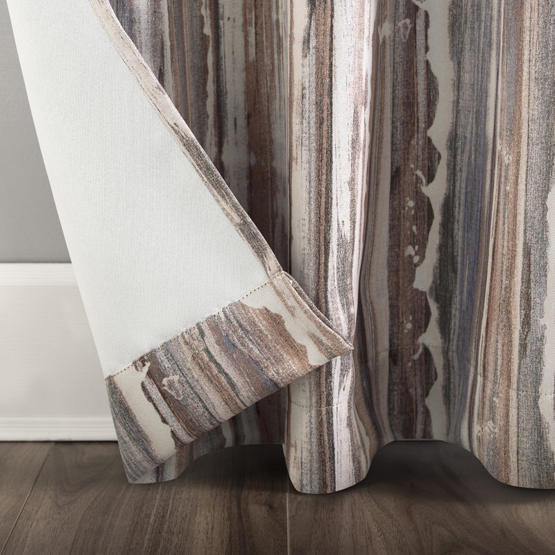 Cedar Orange Abstract Blackout Grommet Curtain Panel, 40" x 95"