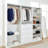 White Freestanding Walk in Wood Closet System