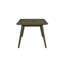 Ensemble de salle à manger 7 pièces de style Mid-Century moderne, table rectangulaire avec 6 chaises rembourrées beiges, finition noyer foncé