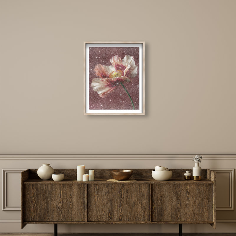 Merlot Blush Blossom I Shadowbox Floral & Botanical Print by Oliver Gal, Black Frame, 16 x 20, 25.5"H x 31.5"W