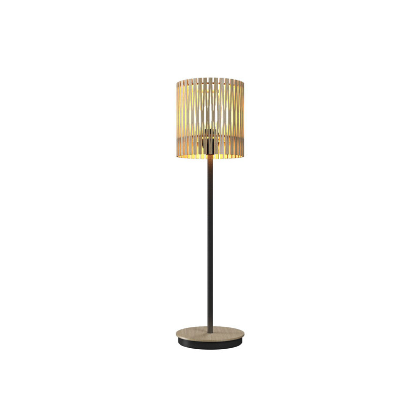 Lampe de table en panneau de fibres à densité moyenne Living Hinges, Sable, H 23,62 po x l 7,9 po x P 7,9 po