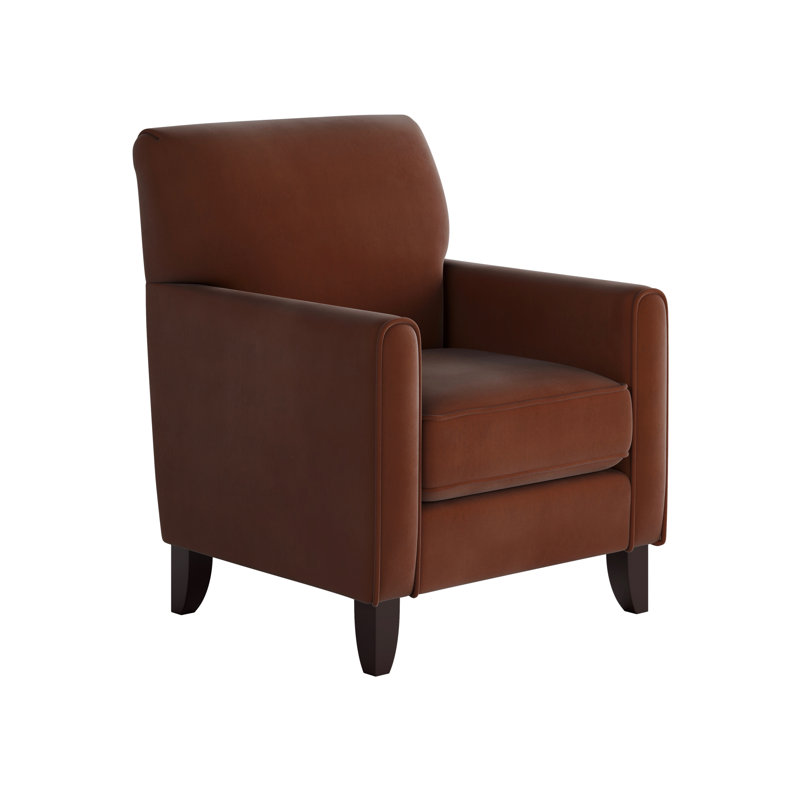 Aravis Upholstered Armchair, Bella Burnt Orange Performance Velvet