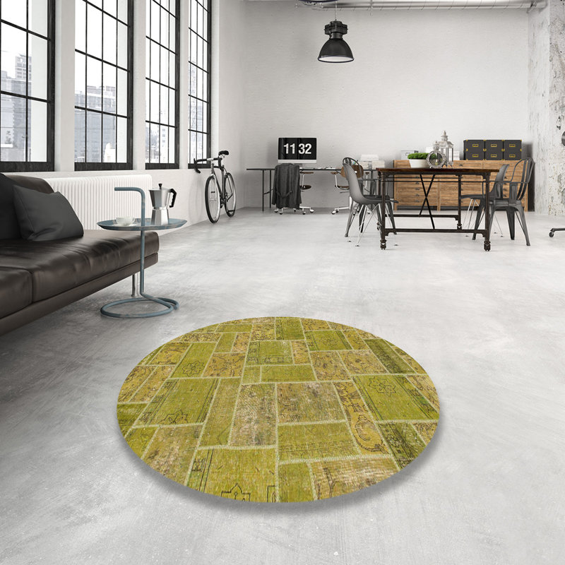 Tapis abstrait moderne 1510, Rond 8 pi