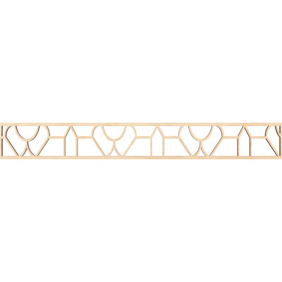 46 1/4"W x 6"H x 3/8"T Whitechapel Fretwork Moulding, Birch