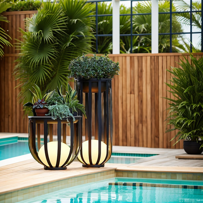 Outdoor Solar Power Pathway Light with LED Lights