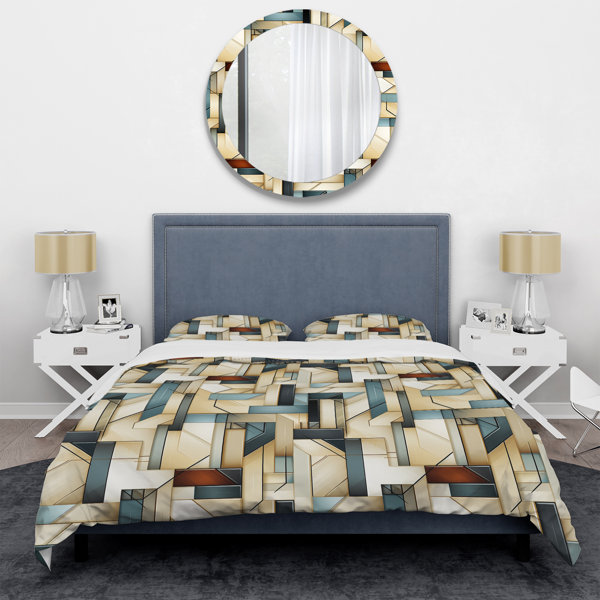 East Urban Home Delynda Geometric Shapes Duvet Cover Set | Wayfair