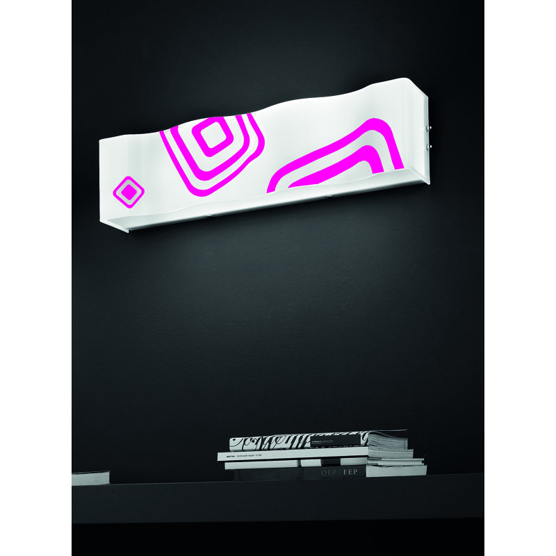 Ola Glass Flush Mounted Sconce, Fuchsia