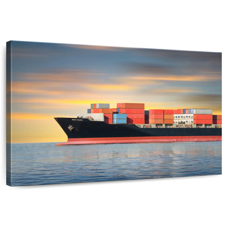 Cargo Ship, 26" H x 39" W
