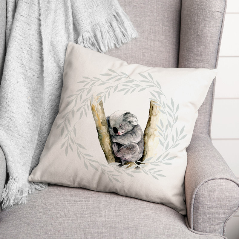 Housse de coussin carré sleeping Koala
