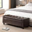 Faux Leather Upholstered Storage Bench-531835518