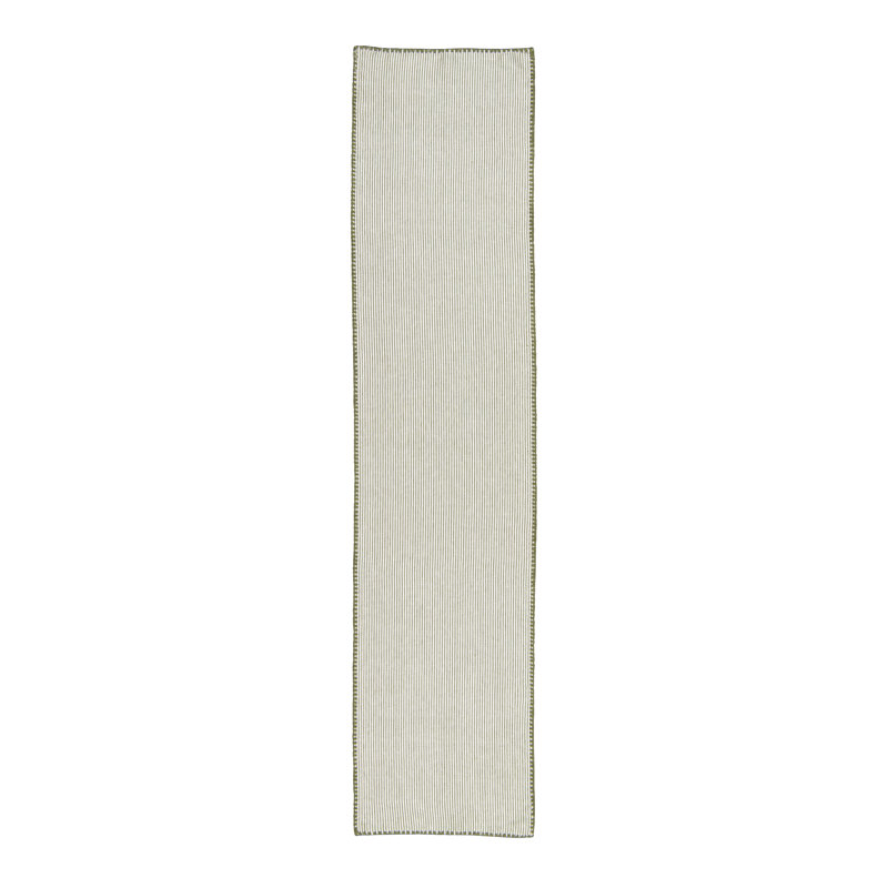 TWILL STRIPE GREEN Table runner