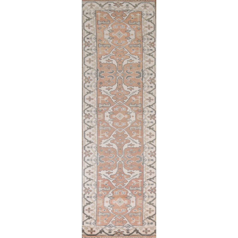 Tapis de couloir oriental fait à la main Oushak 3 x 10